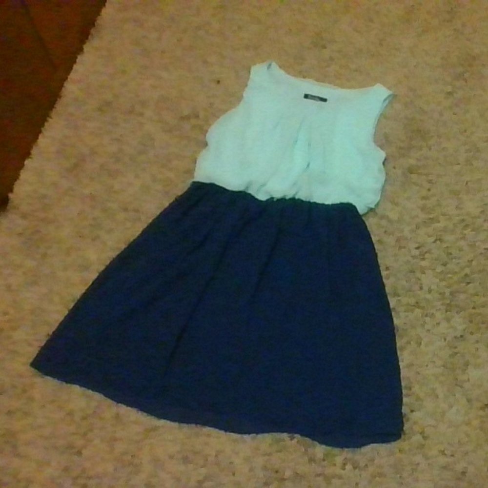 teal and blue dress